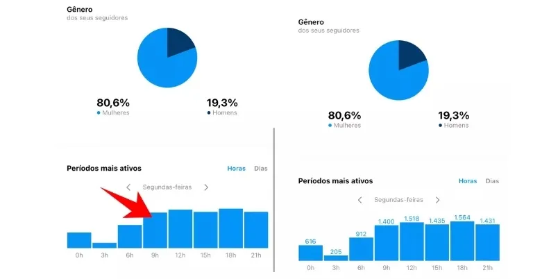 Live no Instagram 2 Exemplo de escolha de horário para live no Instagram.