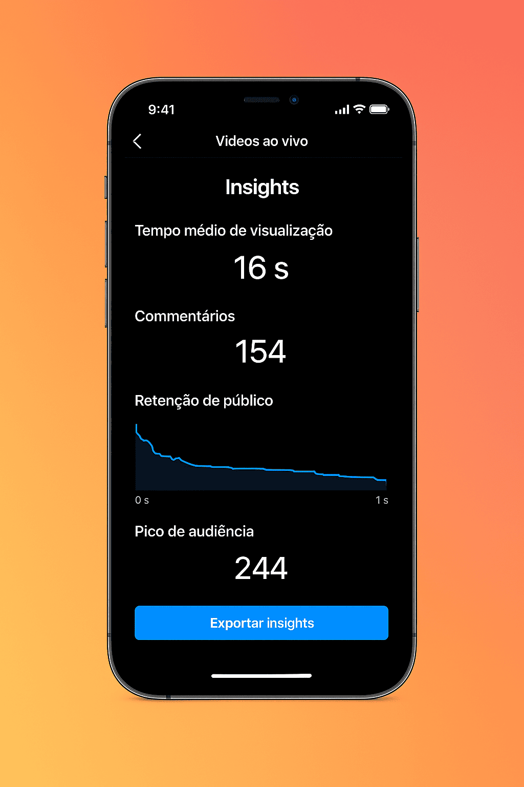 Live no Instagram 5 Insights do Instagram.