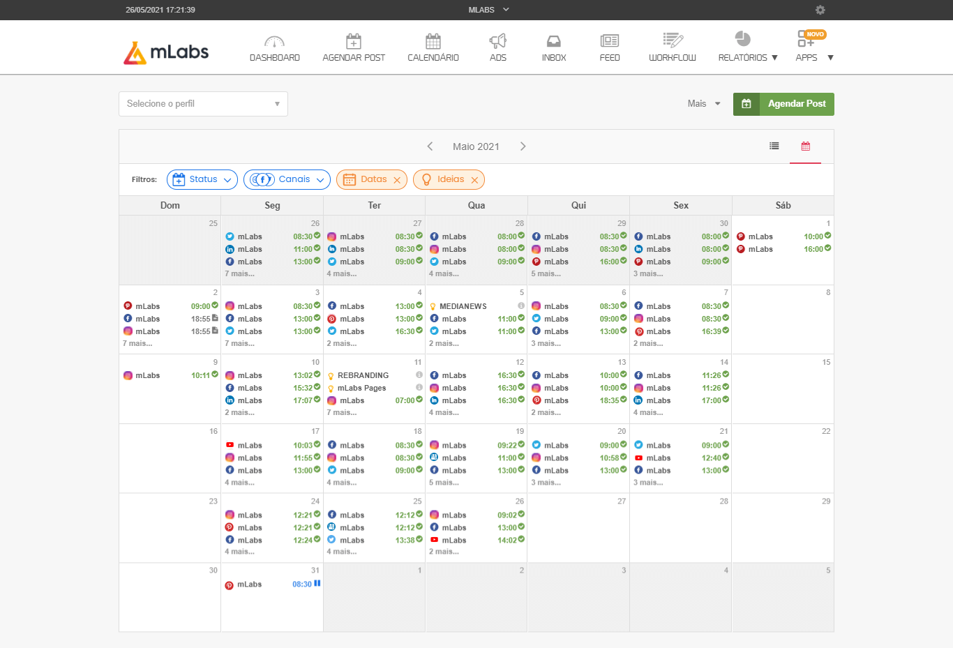 Como usar mLabs veja o tutorial para gerenciar as redes sociais!