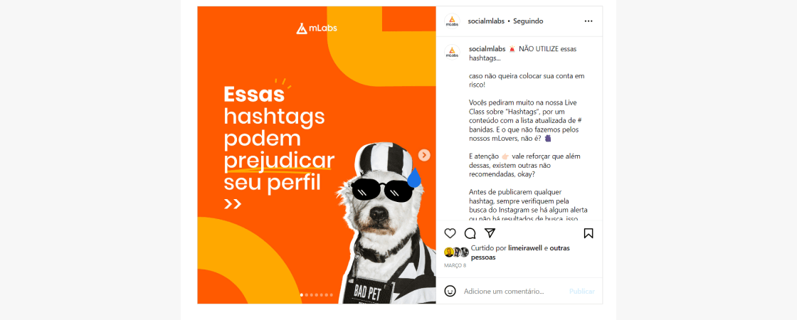 engajamento-instagram-2: post mlabs Instagram