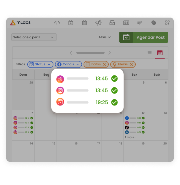 Programar Posts No Instagram Pela Mlabs Feed Reels E Stories