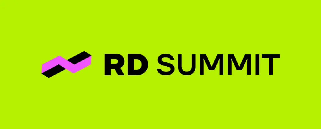 desconto-rd-summit: logo RD Summit num fundo verde
