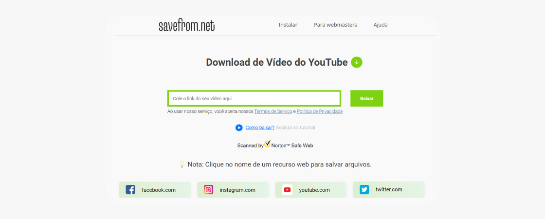 baixar-video-youtube-5: site savefrom.net