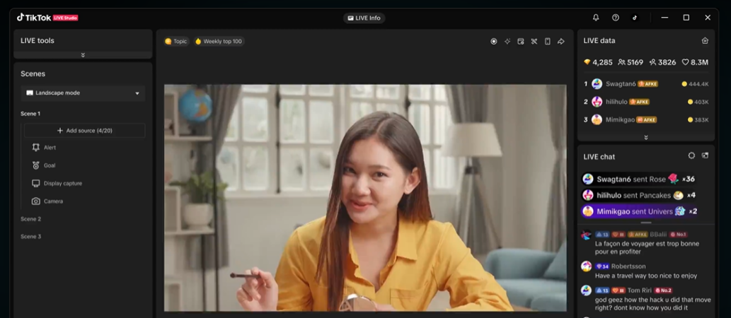 TikTok Live Studio.