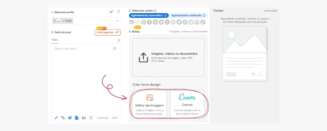 social-media-design-12: print da tela de agendamento mLabs