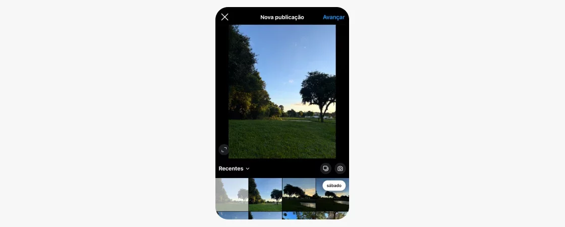 redimensionar-foto-para-instagram-4: print nova publicação instagram