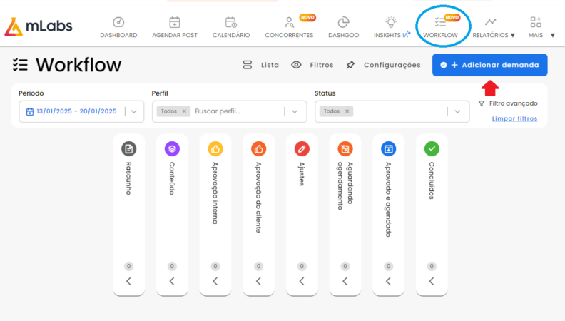 workflow-mlabs-5: tela mLabs