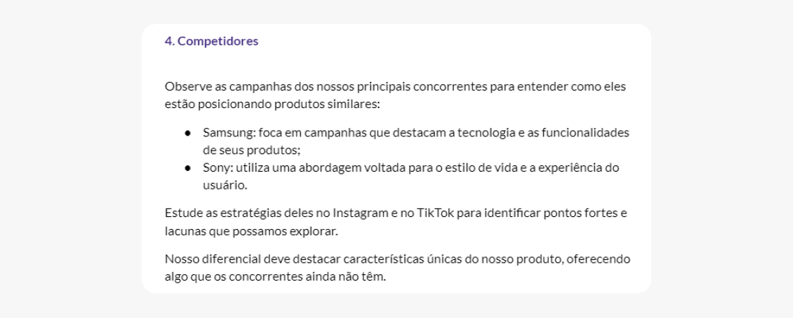 briefing-4: descrição dos competidores