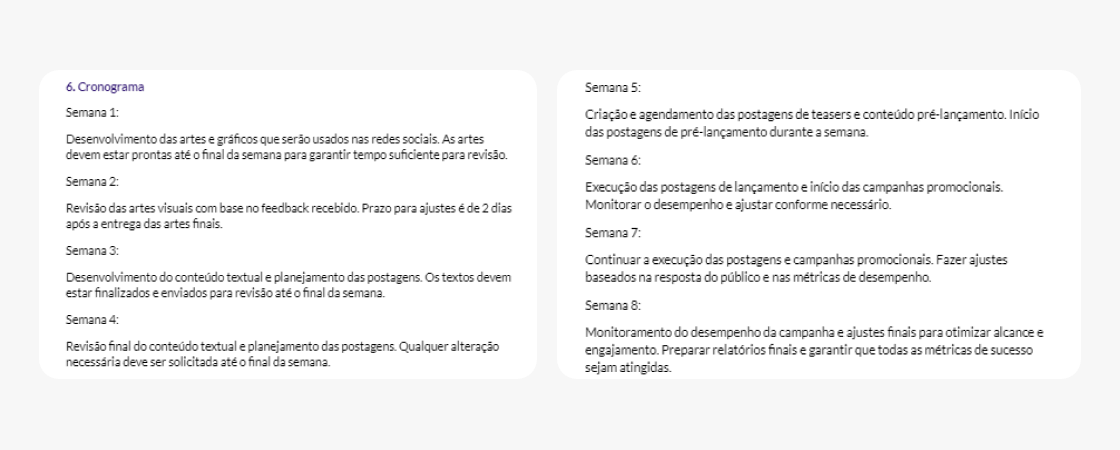 briefing-6: cronograma da campanha