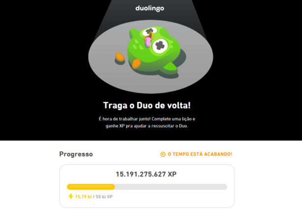 Campanha do Duolingo para trazer seu mascote (Duo) de volta às redes sociais