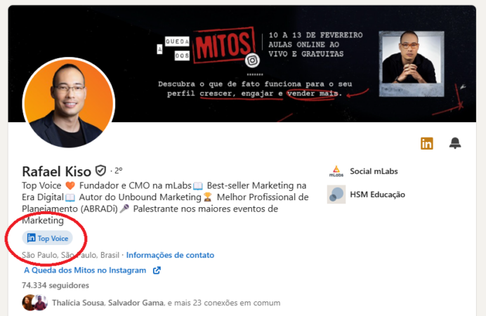 Top Voice no LinkedIn: Rafael Kiso