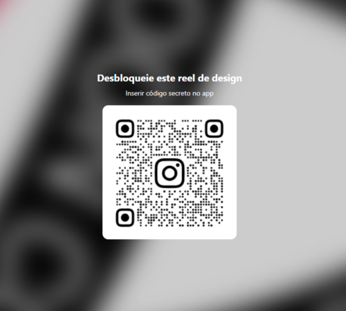 Post bloqueado por código secreto no Instagram via desktop.