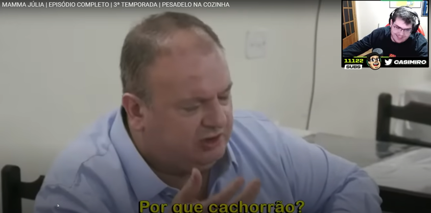 Casimiro reage a episódio de "Pesadelo na Cozinha"