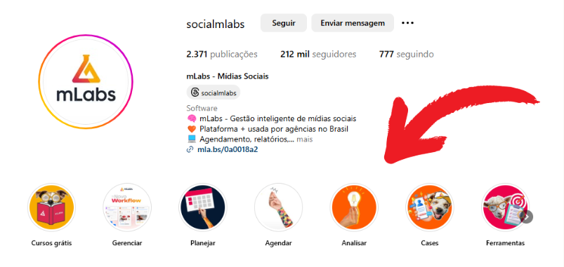 Capas para destaque do perfil da mlabs.