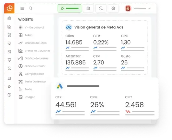 Informes-mLabs-DashGoo La imagen muestra la pantalla de mLabs DashGoo con un informe de múltiples canales en proceso de creación, destacando el botón "Programar Informe"