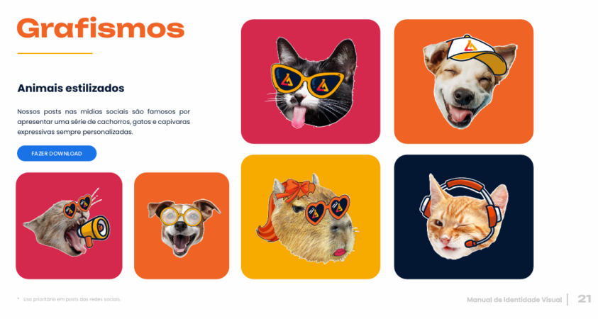 Grafismos divertidos da mLabs.