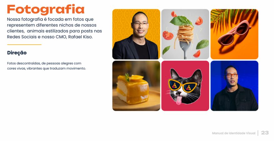 Guia de fotografia do brandbook da mLabs.