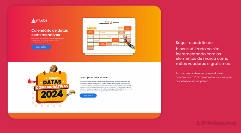 Aplicação da identidade da mLabs em materiais ricos.