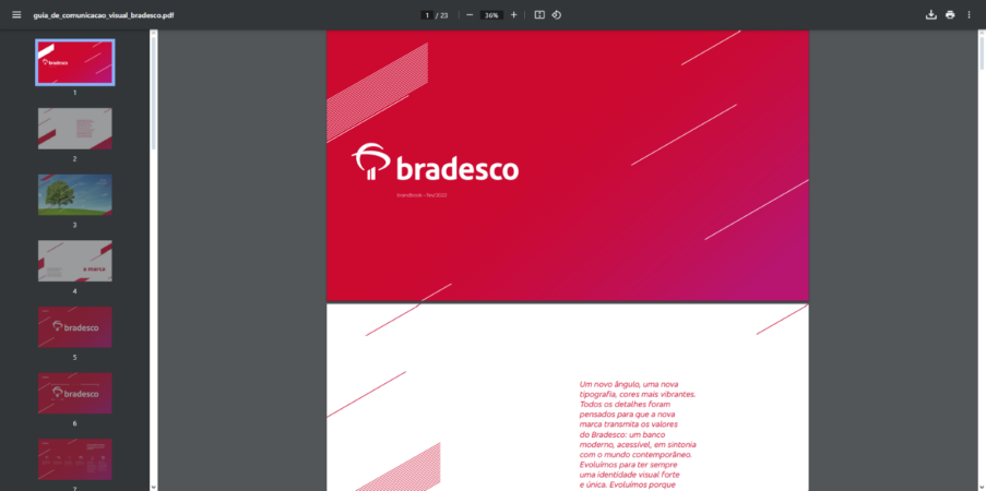 Brandbook do Bradesco em PDF.