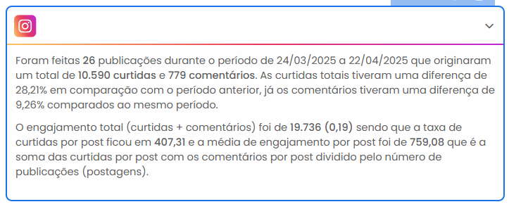 Texto dinâmico da mLabs Analytics.