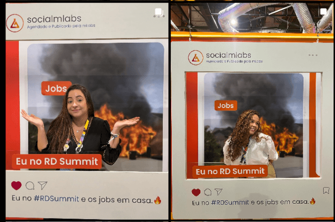 Espaço instagramável da mLabs no evento RD Summit gerou vários compartilhamentos.