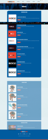 Press kit de página dedicada do evento BGS (Brasil Game Show).