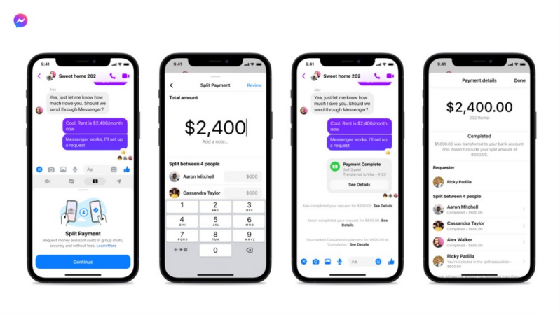 Meta Pay no Facebook Messenger (Fonte: Meta).