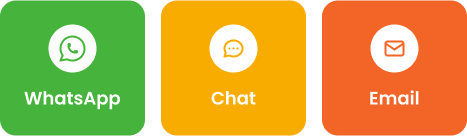 Image shows icons for email, chat, and WhatsApp, which are mLabs' customer support channels.