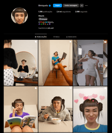 Influenciadora virtual Lil Miquela.