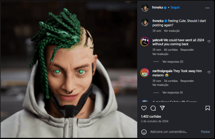 Influenciador virtual FN Meka.