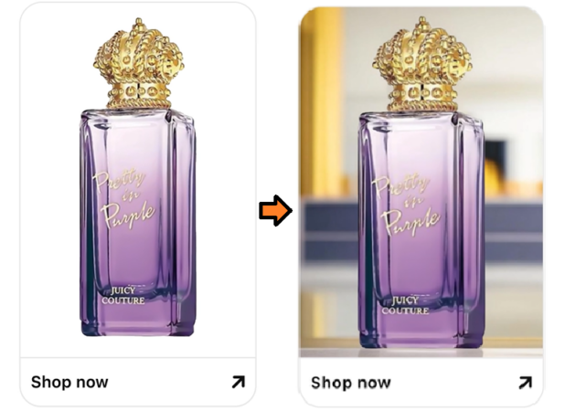 Fundo adicionado a produto no Pinterest.