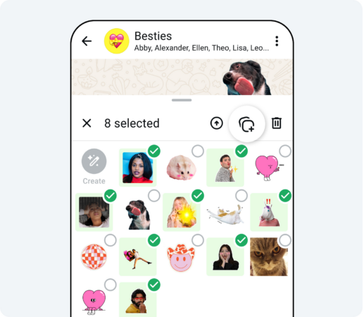 Câmera com efeitos, figurinhas-selfie e reações turbinadas no WhatsApp.