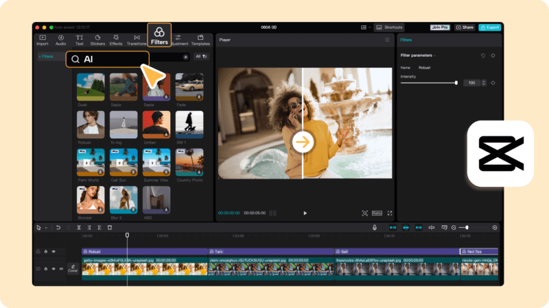 CapCut 1 Panorama geral do CapCut.
