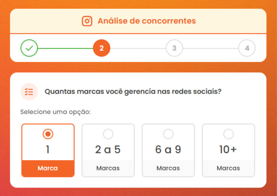 Página de análise de concorrentes avulsa da mLabs 2.