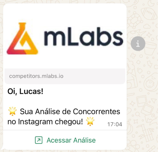Página de análise de concorrentes avulsa da mLabs 6. 