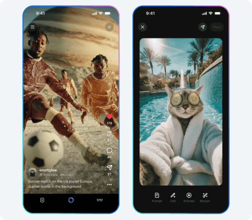 Meta Vibes 1 Exemplos de vídeos criados com o Meta Vibes.