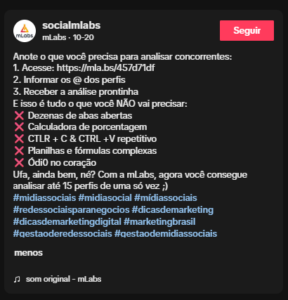 SEO para TikTok: legenda e palavras-chave.