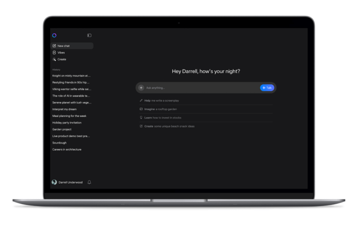 image-6 Interface do Meta AI com galeria, dispositivos conectados e ideias para criar imagens e vídeos com IA.